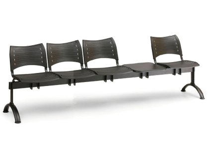 Ławka do poczekalni Visio Biedrax LC9289c - czarna podstawa