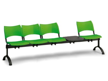 Ławka do poczekalni Visio Biedrax LC9289z - czarna podstawa