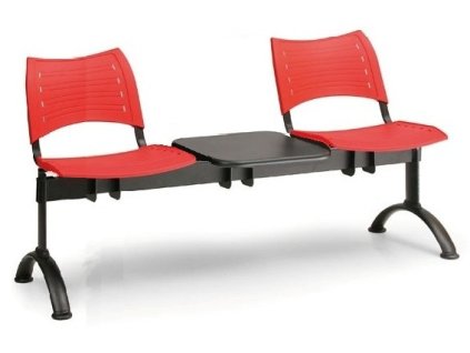 Ławka do poczekalni Visio Biedrax LC9285cv - czarna podstawa