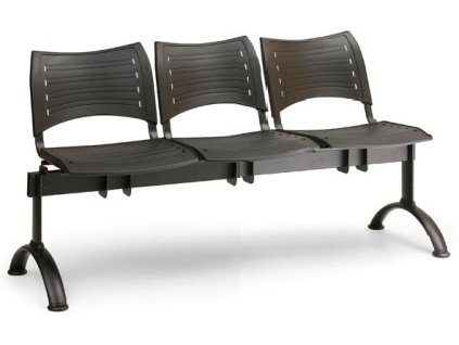 Ławka do poczekalni Visio Biedrax LC9286c - czarna podstawa