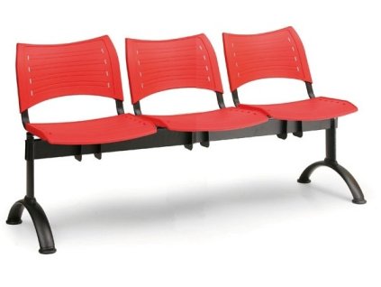 Ławka do poczekalni Visio Biedrax LC9286cv - czarna podstawa