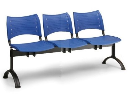 Ławka do poczekalni Visio Biedrax LC9286m - czarna podstawa