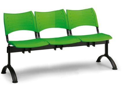 Ławka do poczekalni Visio Biedrax LC9286z - czarna podstawa