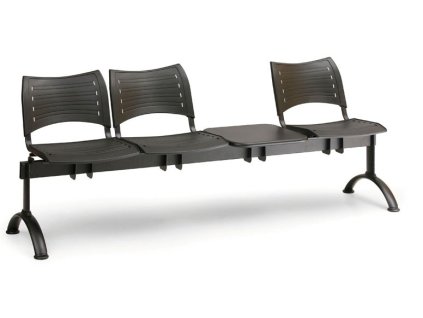 Ławka do poczekalni Visio Biedrax LC9287c - czarna podstawa