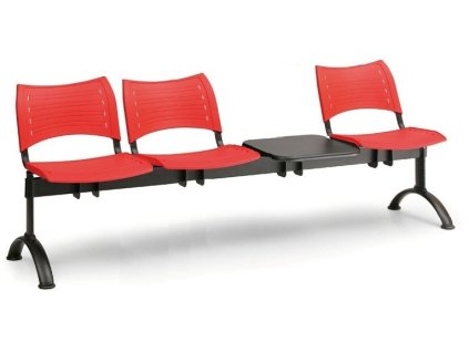 Ławka do poczekalni Visio Biedrax LC9287cv - czarna podstawa