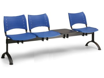 Ławka do poczekalni Visio Biedrax LC9287m - czarna podstawa