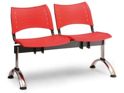 Ławka do poczekalni Visio Biedrax LC9290cv - chromowana podstawa