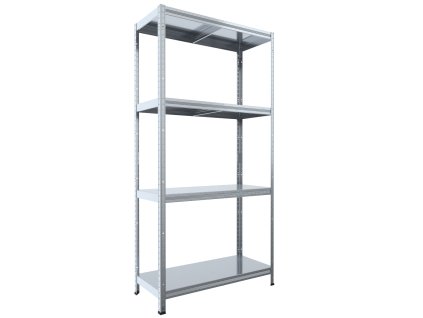 189231 regal metalowy bezsrubowy zatrzaskowy biedrax 40 x 90 x 180 cm ocynkowany 4 polki metalowe