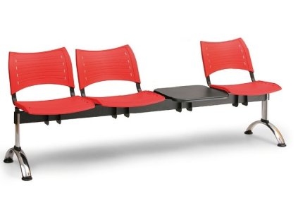 Ławka do poczekalni Visio Biedrax LC9293cv - chromowana podstawa