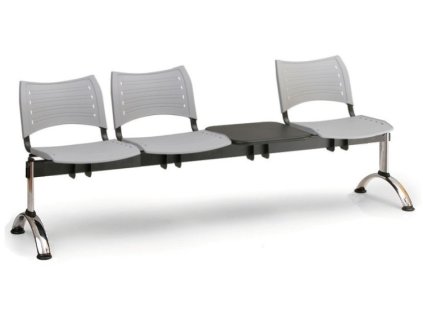 Ławka do poczekalni Visio Biedrax LC9293s - chromowana podstawa
