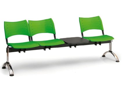 Ławka do poczekalni Visio Biedrax LC9293z - chromowana podstawa