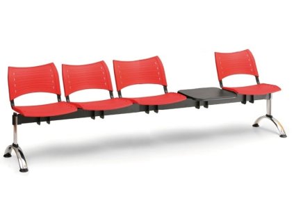 Ławka do poczekalni Visio Biedrax LC9295cv - chromowana podstawa