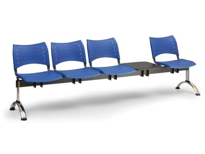 Ławka do poczekalni Visio Biedrax LC9295m - chromowana podstawa