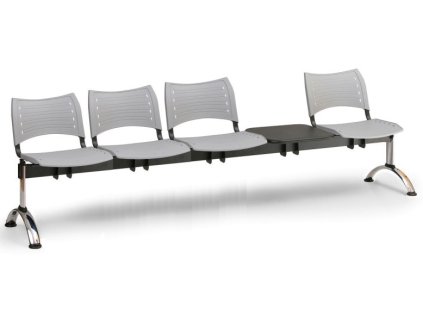 Ławka do poczekalni Visio Biedrax LC9295s - chromowana podstawa