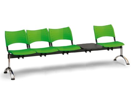 Ławka do poczekalni Visio Biedrax LC9295z - chromowana podstawa