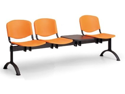 Ławka do poczekalni ISO Biedrax LC9710o - czarna podstawa