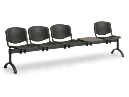 Ławka do poczekalni ISO Biedrax LC9730c - czarna podstawa