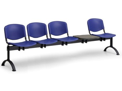 Ławka do poczekalni ISO Biedrax LC9730m - czarna podstawa