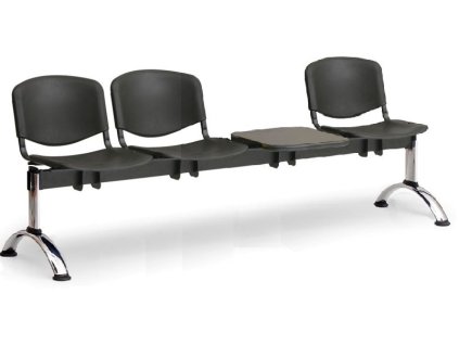 Ławka do poczekalni ISO Biedrax LC9711c - chromowana podstawa