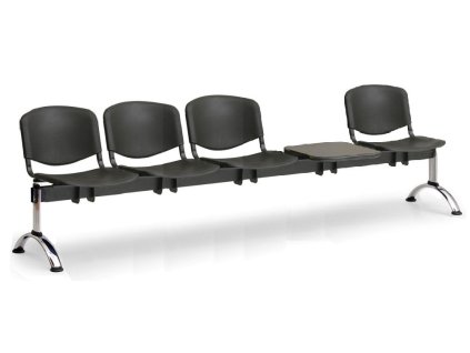 Ławka do poczekalni ISO Biedrax LC9731c - chromowana podstawa