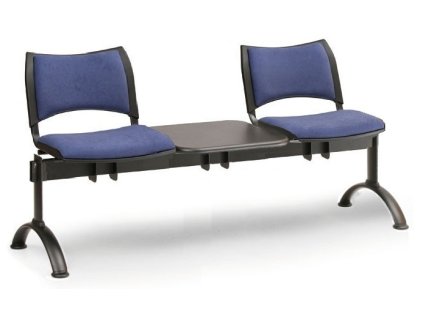 Ławka do poczekalni tapicerowana Smart Biedrax LC9213m - czarna podstawa