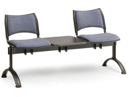 Ławka do poczekalni tapicerowana Smart Biedrax LC9213s - czarna podstawa
