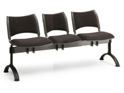 Ławka do poczekalni tapicerowana Smart Biedrax LC9214c - czarna podstawa