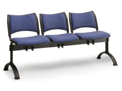 Ławka do poczekalni tapicerowana Smart Biedrax LC9214m - czarna podstawa