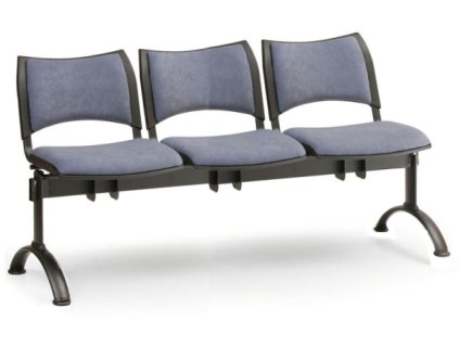 Ławka do poczekalni tapicerowana Smart Biedrax LC9214s - czarna podstawa