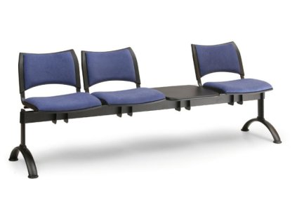 Ławka do poczekalni tapicerowana Smart Biedrax LC9215m - czarna podstawa