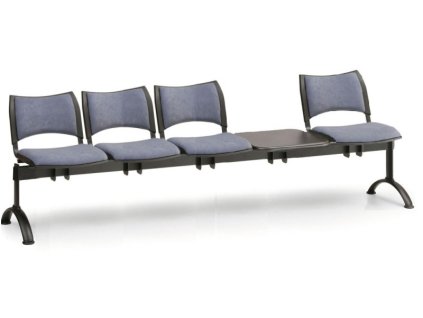 Ławka do poczekalni tapicerowana Smart Biedrax LC9217s - czarna podstawa