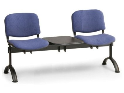 Ławka do poczekalni tapicerowana Viva Biedrax LC9369m - czarna podstawa