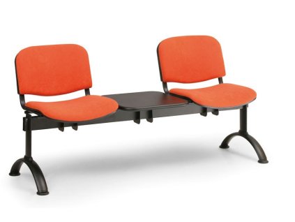 Ławka do poczekalni tapicerowana Viva Biedrax LC9369o - czarna podstawa