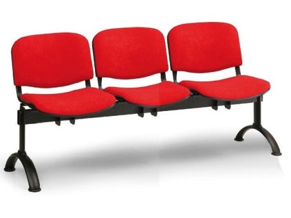 Ławka do poczekalni tapicerowana Viva Biedrax LC9370cv - czarna podstawa