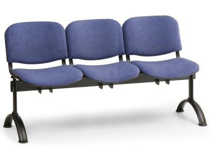 Ławka do poczekalni tapicerowana Viva Biedrax LC9370m - czarna podstawa