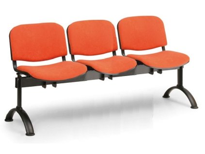 Ławka do poczekalni tapicerowana Viva Biedrax LC9370o - czarna podstawa