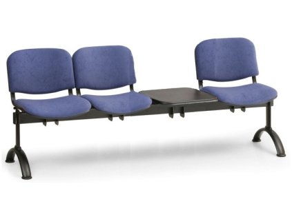 Ławka do poczekalni tapicerowana Viva Biedrax LC9371m - czarna podstawa