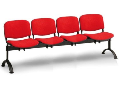 Ławka do poczekalni tapicerowana Viva Biedrax LC9372cv - czarna podstawa