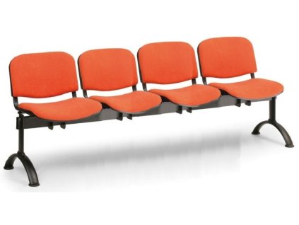 Ławka do poczekalni tapicerowana Viva Biedrax LC9372o - czarna podstawa