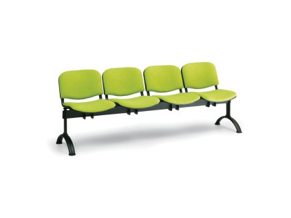 Ławka do poczekalni tapicerowana Viva Biedrax LC9372z - czarna podstawa