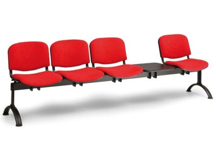 Ławka do poczekalni tapicerowana Viva Biedrax LC9373cv - czarna podstawa