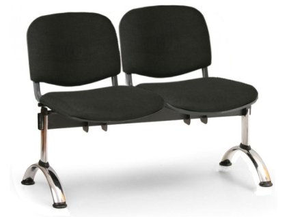 Ławka do poczekalni tapicerowana Viva Biedrax LC9374c - chromowana podstawa