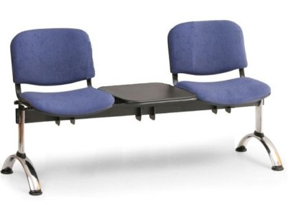 Ławka do poczekalni tapicerowana Viva Biedrax LC9375m - chromowana podstawa
