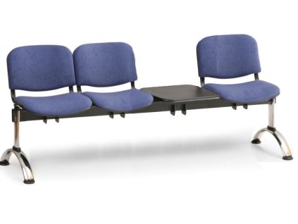Ławka do poczekalni tapicerowana Viva Biedrax LC9377m - chromowana podstawa