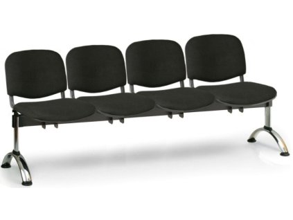 Ławka do poczekalni tapicerowana Viva Biedrax LC9378c - chromowana podstawa