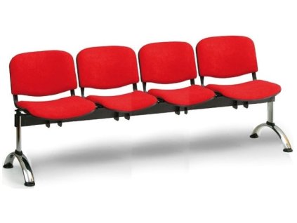 Ławka do poczekalni tapicerowana Viva Biedrax LC9378cv - chromowana podstawa