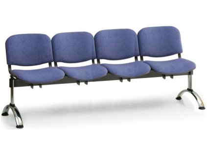 Ławka do poczekalni tapicerowana Viva Biedrax LC9378m - chromowana podstawa