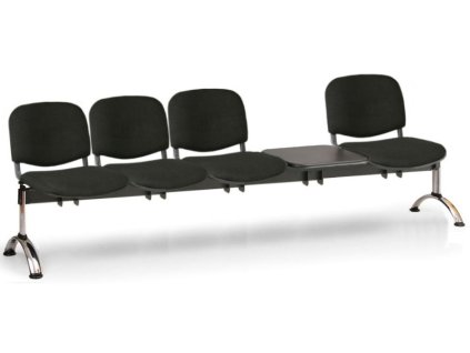 Ławka do poczekalni tapicerowana Viva Biedrax LC9379c - chromowana podstawa