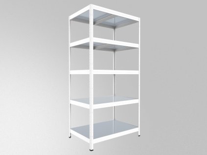 64412 5 regal metalowy biedrax 50 x 60 x 240 cm bialy 5 polek ocynk