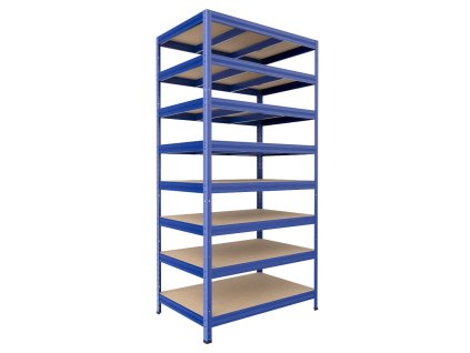 66794 5 regal metalowy do garazu biedrax 35 x 75 x 210 cm niebieski 8 polek mdf 300 kg